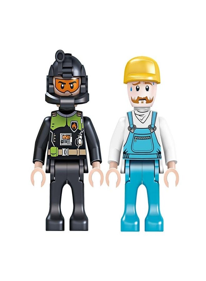 Babelly Building Block Fire Rescue Set with Lighthouse, Boat and Mini Figures, 411 Pieces - Image 5